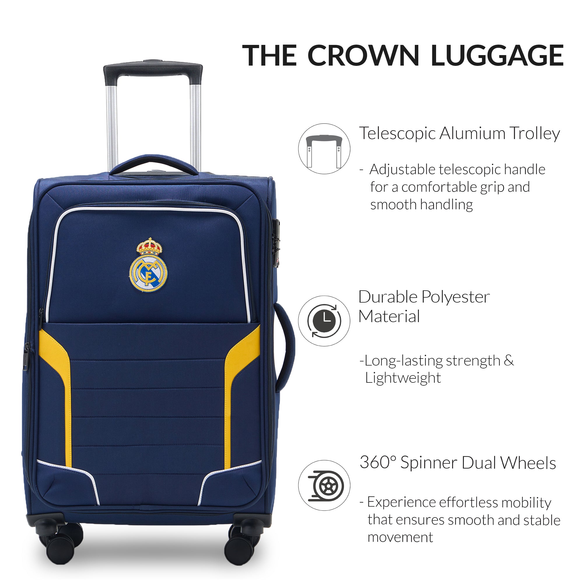 Carriall Official Real Madrid - Crown Luggage