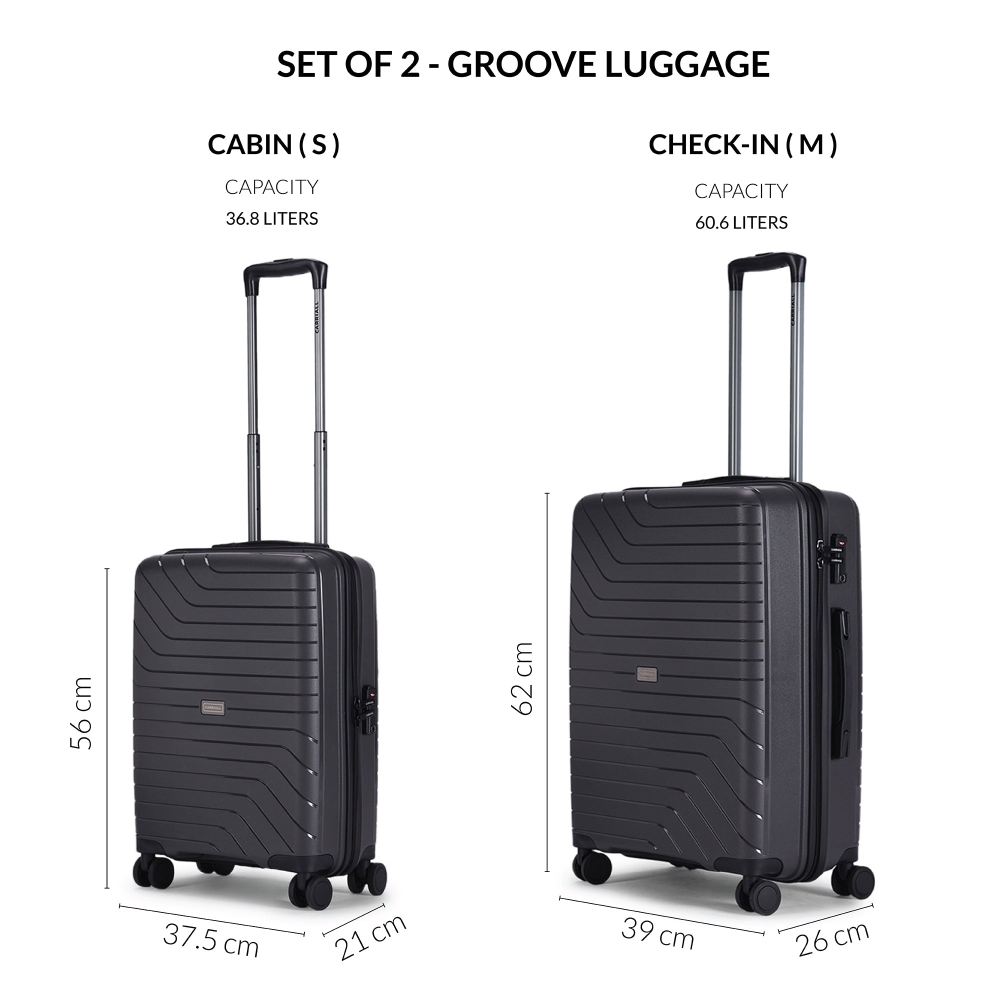 GROOVE LUGGAGE SET OF 2 - S+M