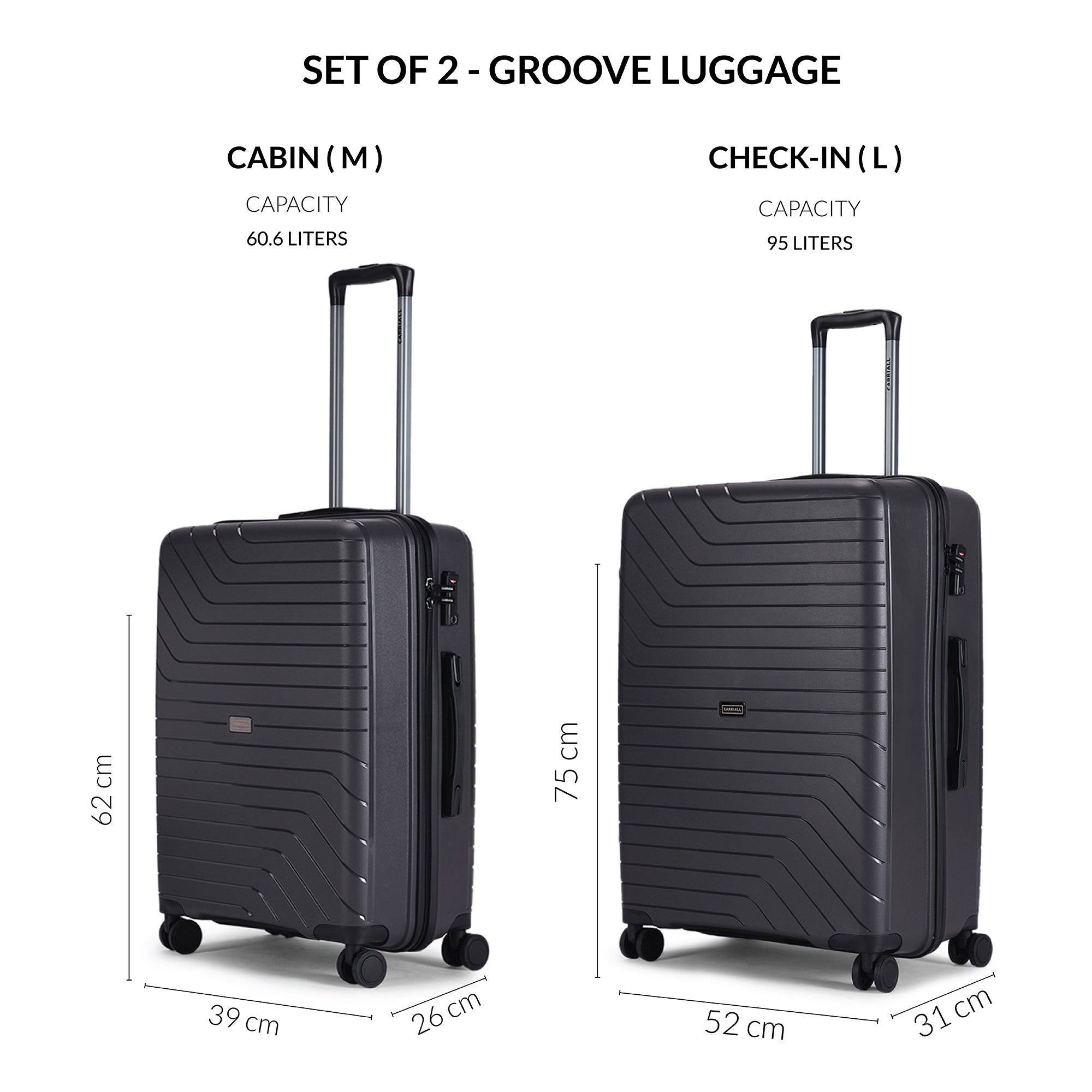 GROOVE LUGGAGE SET OF 2 - M+L