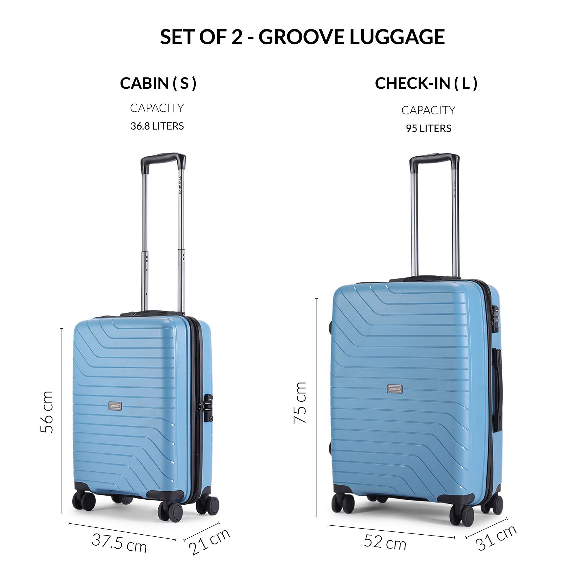 GROOVE LUGGAGE SET OF 2 - S+L