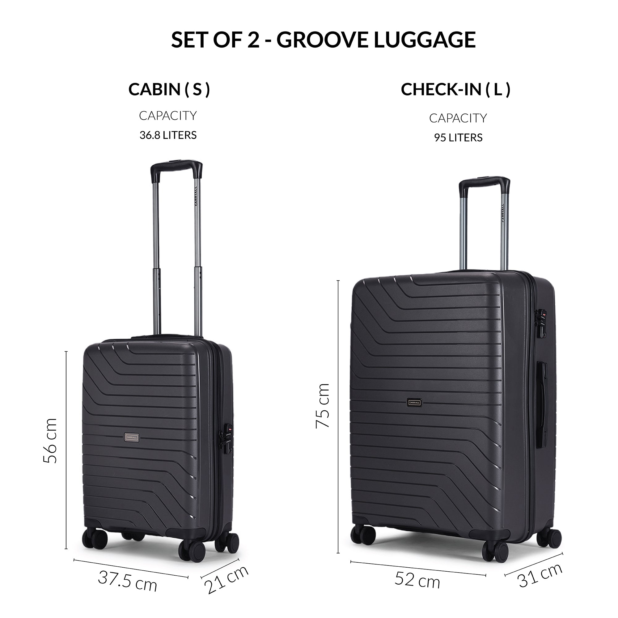 GROOVE LUGGAGE SET OF 2 - S+L