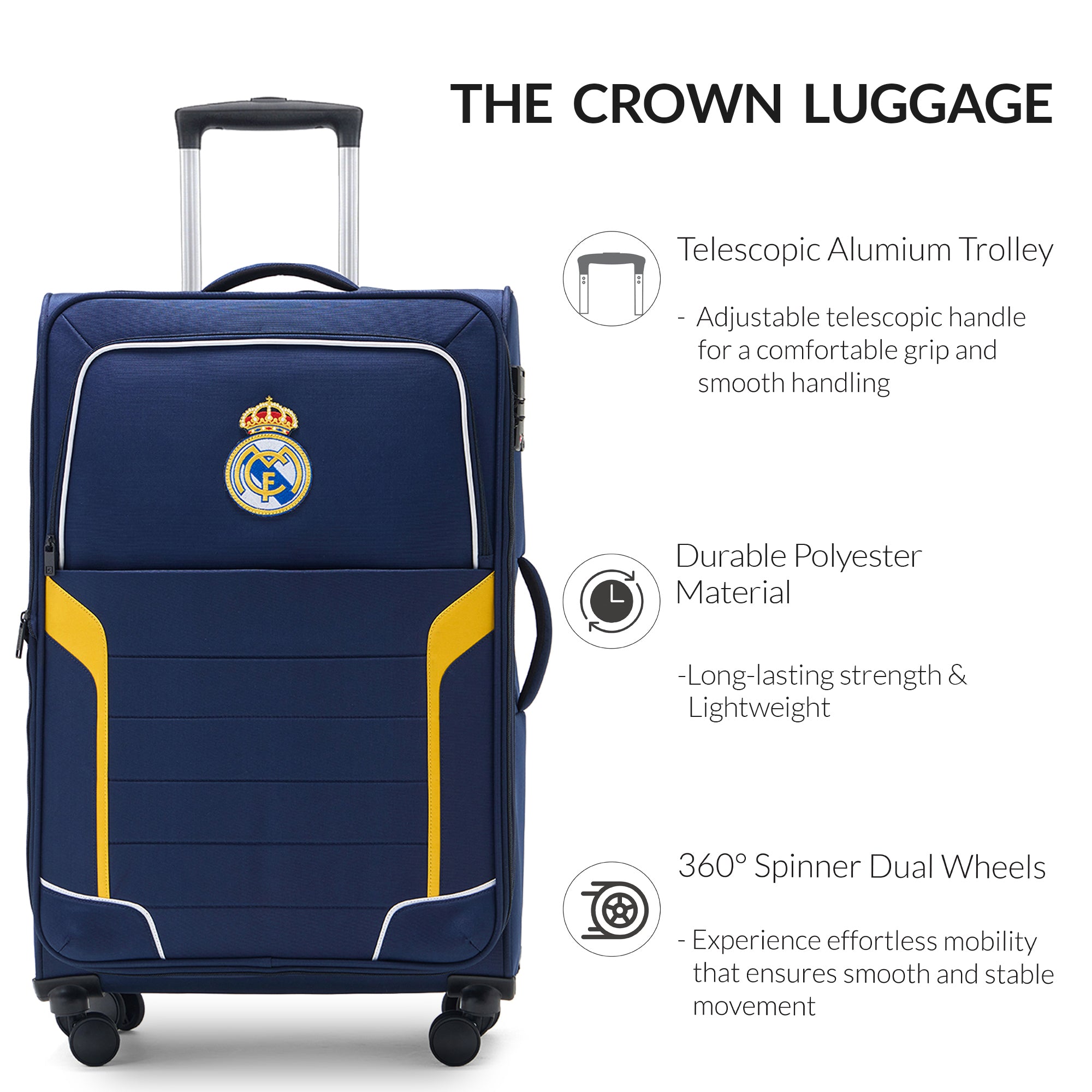 Carriall Official Real Madrid - Crown Luggage