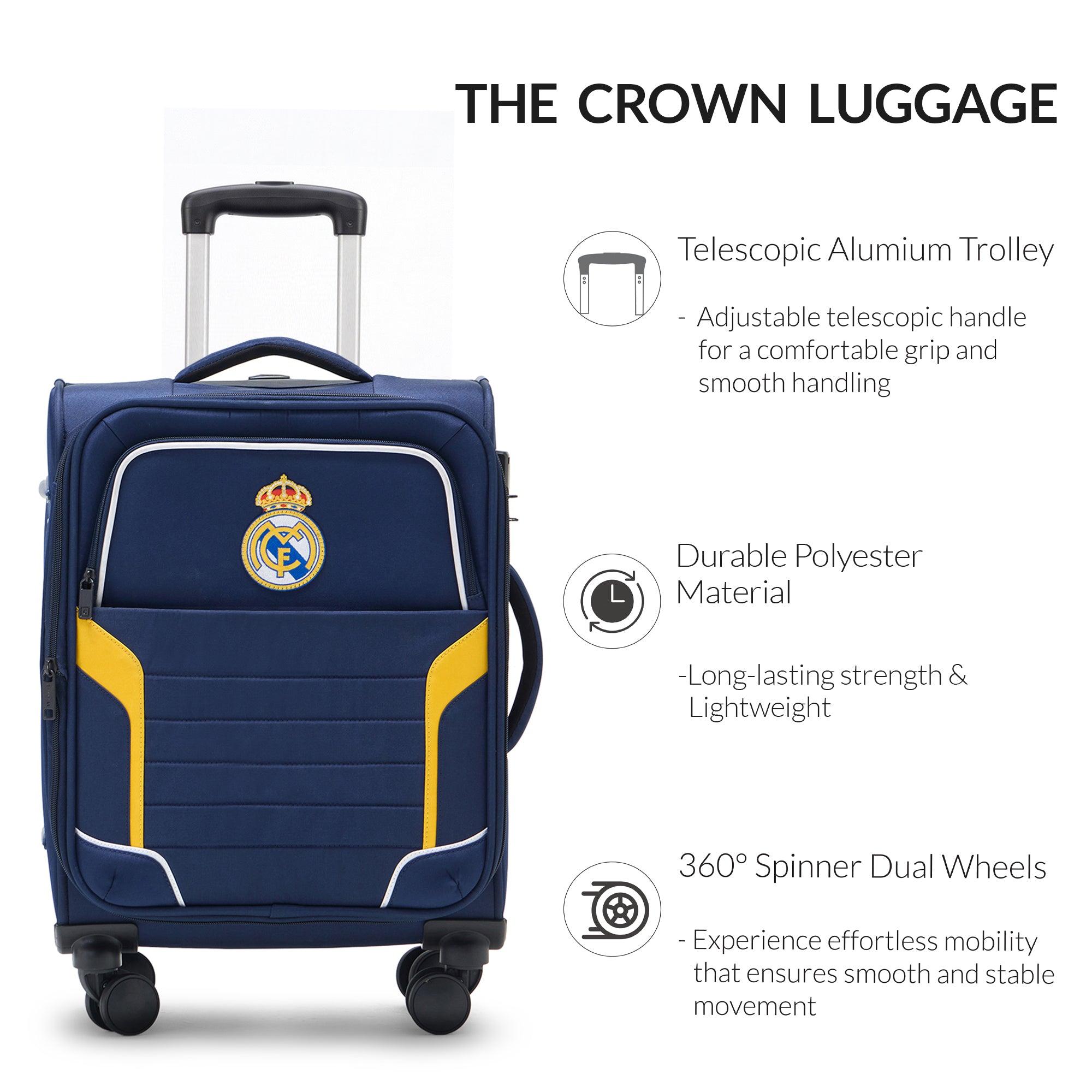 Carriall Official Real Madrid - Crown Luggage