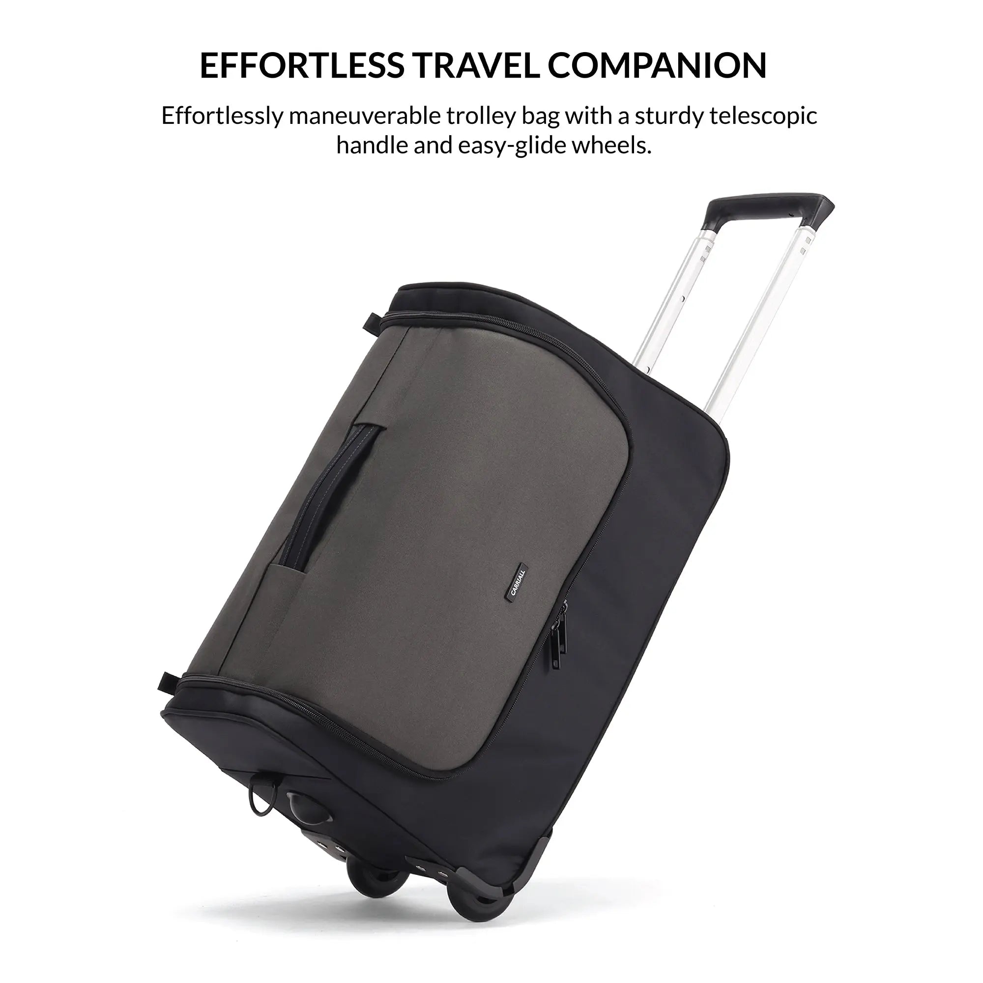 CITY trolley duffle featuring detachable shoulder strap and smooth wheels