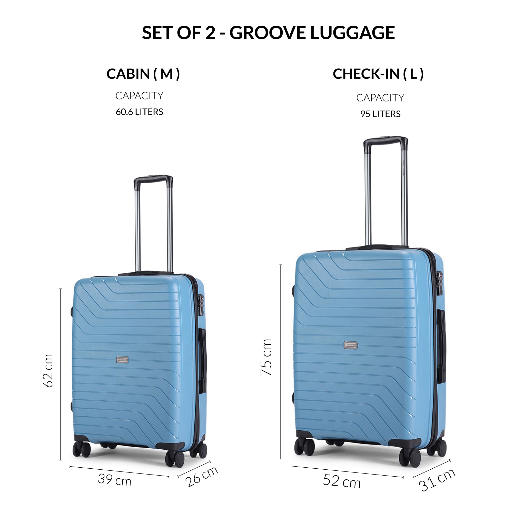 GROOVE LUGGAGE SET OF 2 - M+L