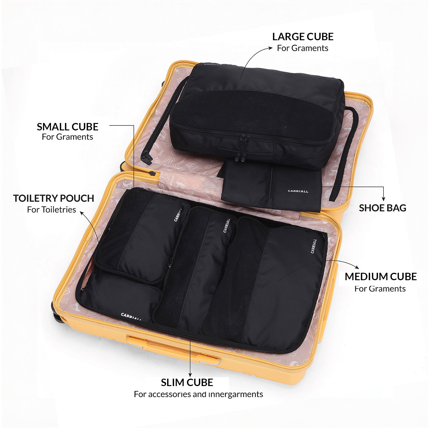 PACKING CUBES - SET OF 6