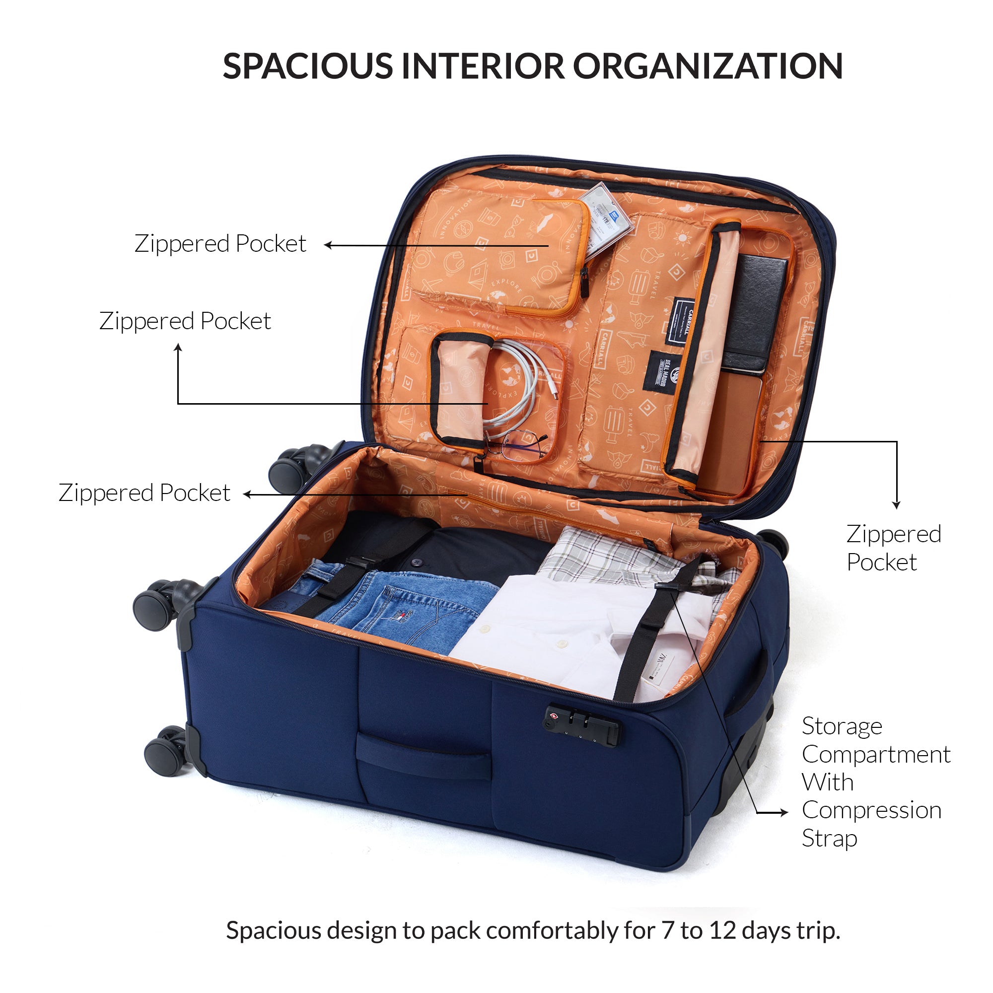Carriall Official Real Madrid - Crown Luggage