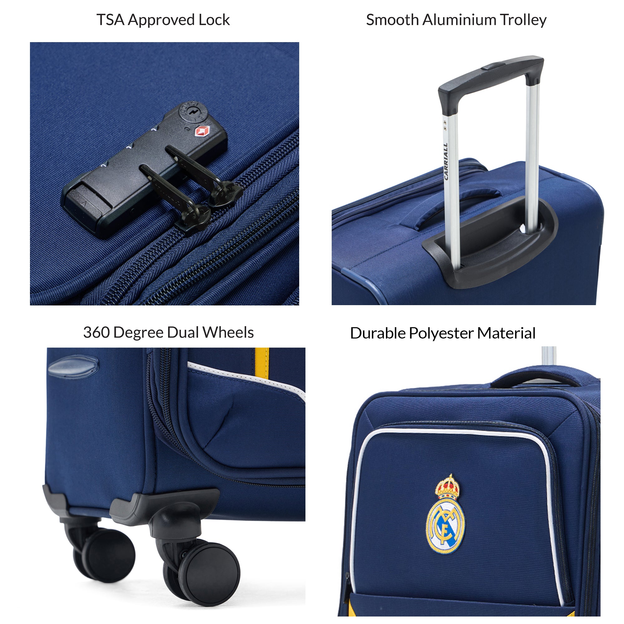 Carriall Official Real Madrid - Crown Luggage