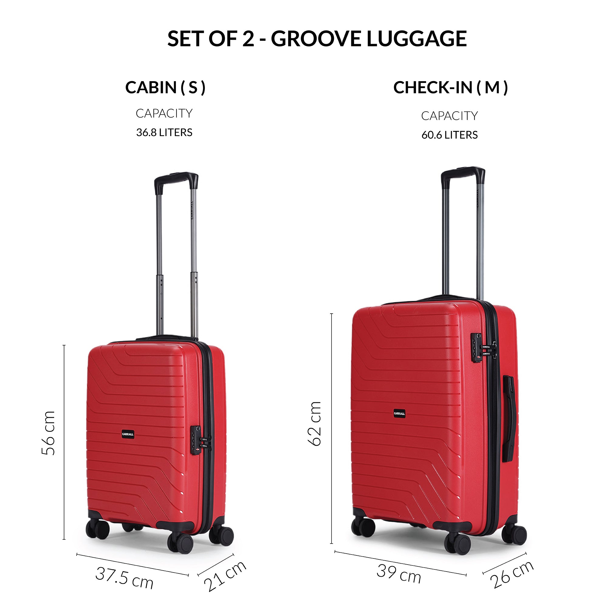 GROOVE LUGGAGE SET OF 2 - S+M
