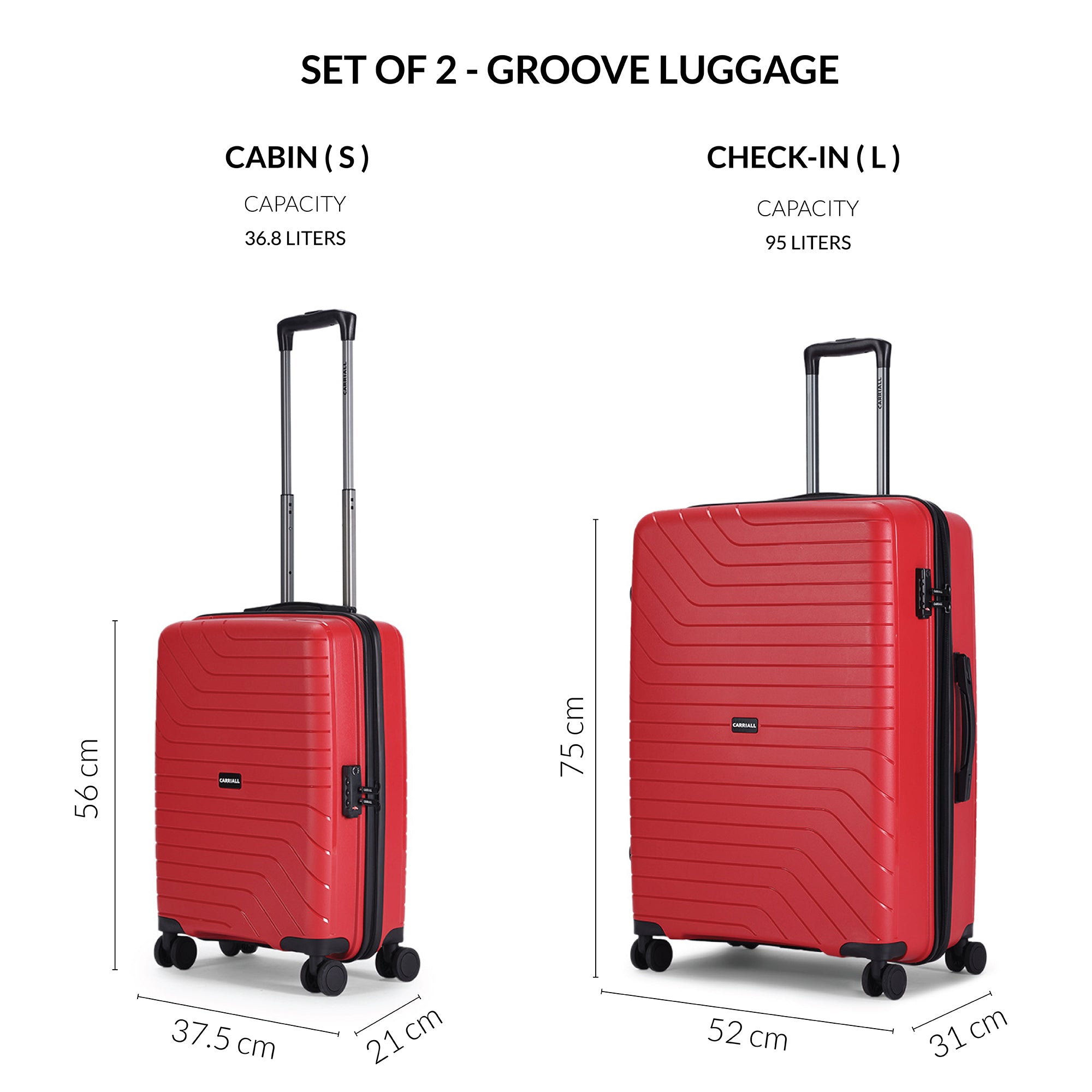GROOVE LUGGAGE SET OF 2 - S+L