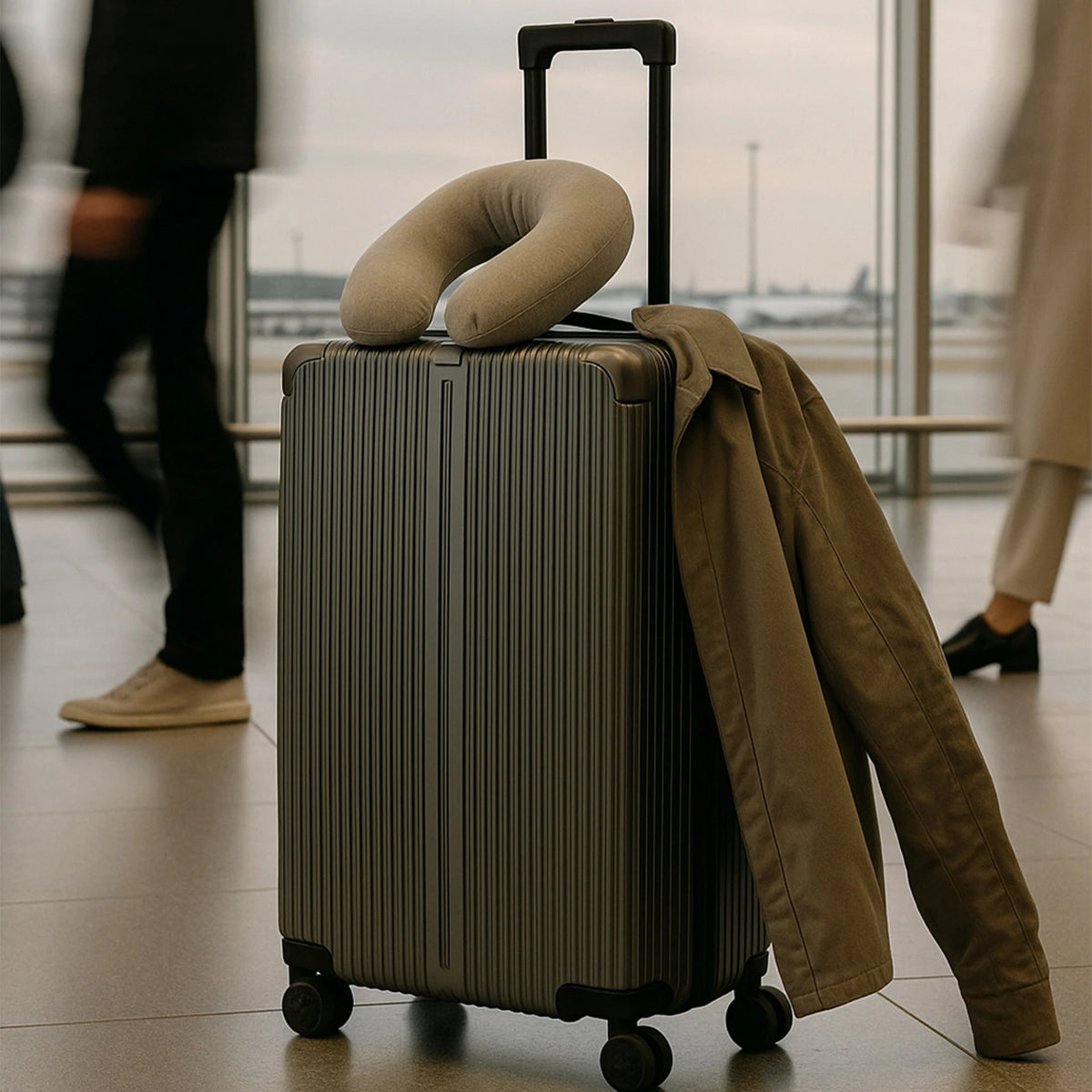 Meta Luggage, gray cabin luggage for effortless airport travel by Carriall