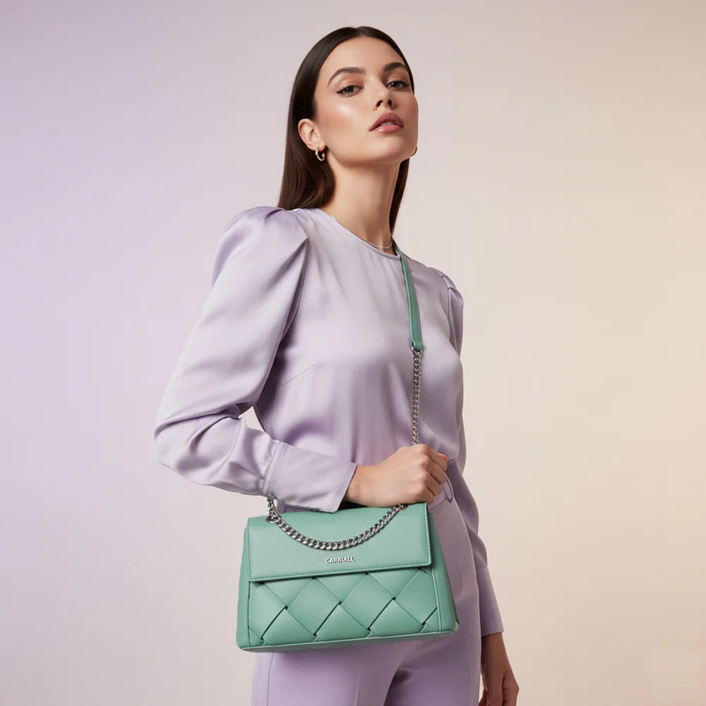 carriall fashionable green shoulder bag for modern city lifestyle looks