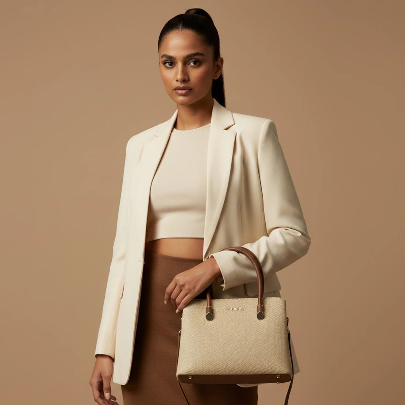 carriall beige women's handbag is designed for classy daily styling