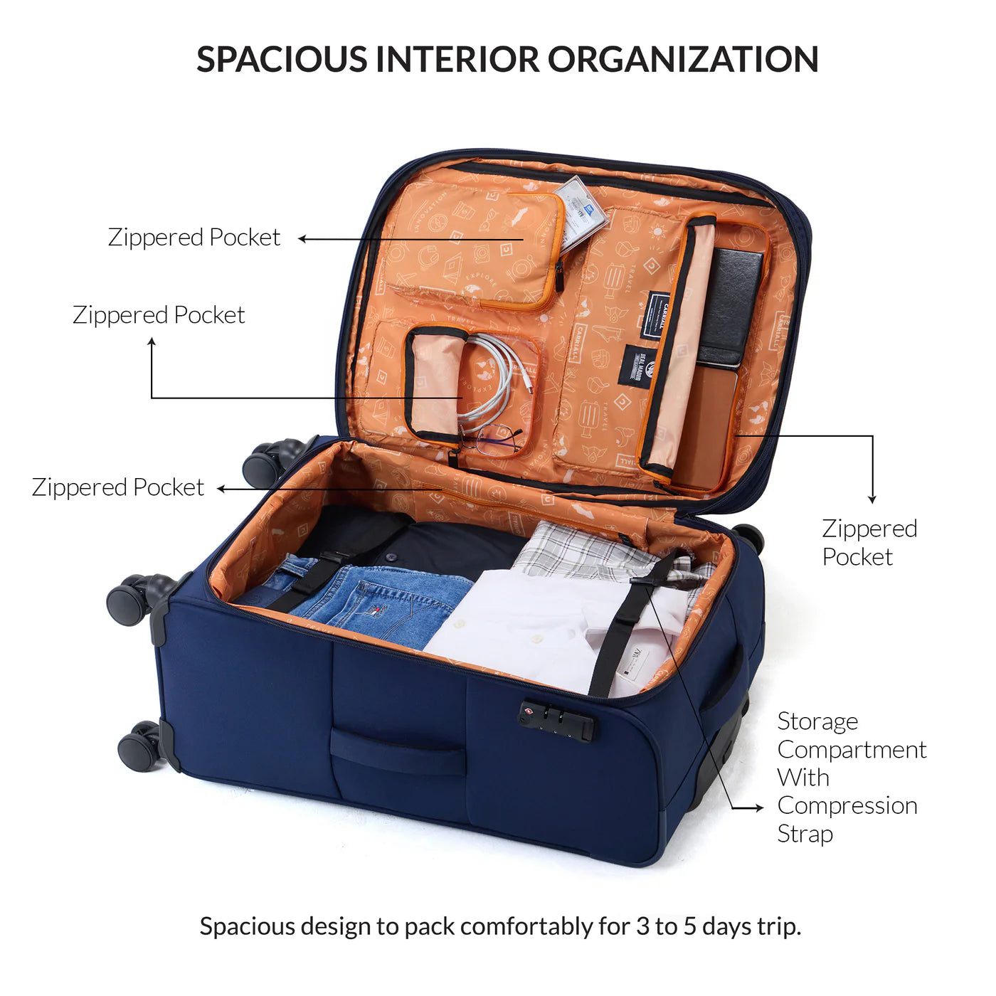 Carriall Official Real Madrid - Crown Luggage