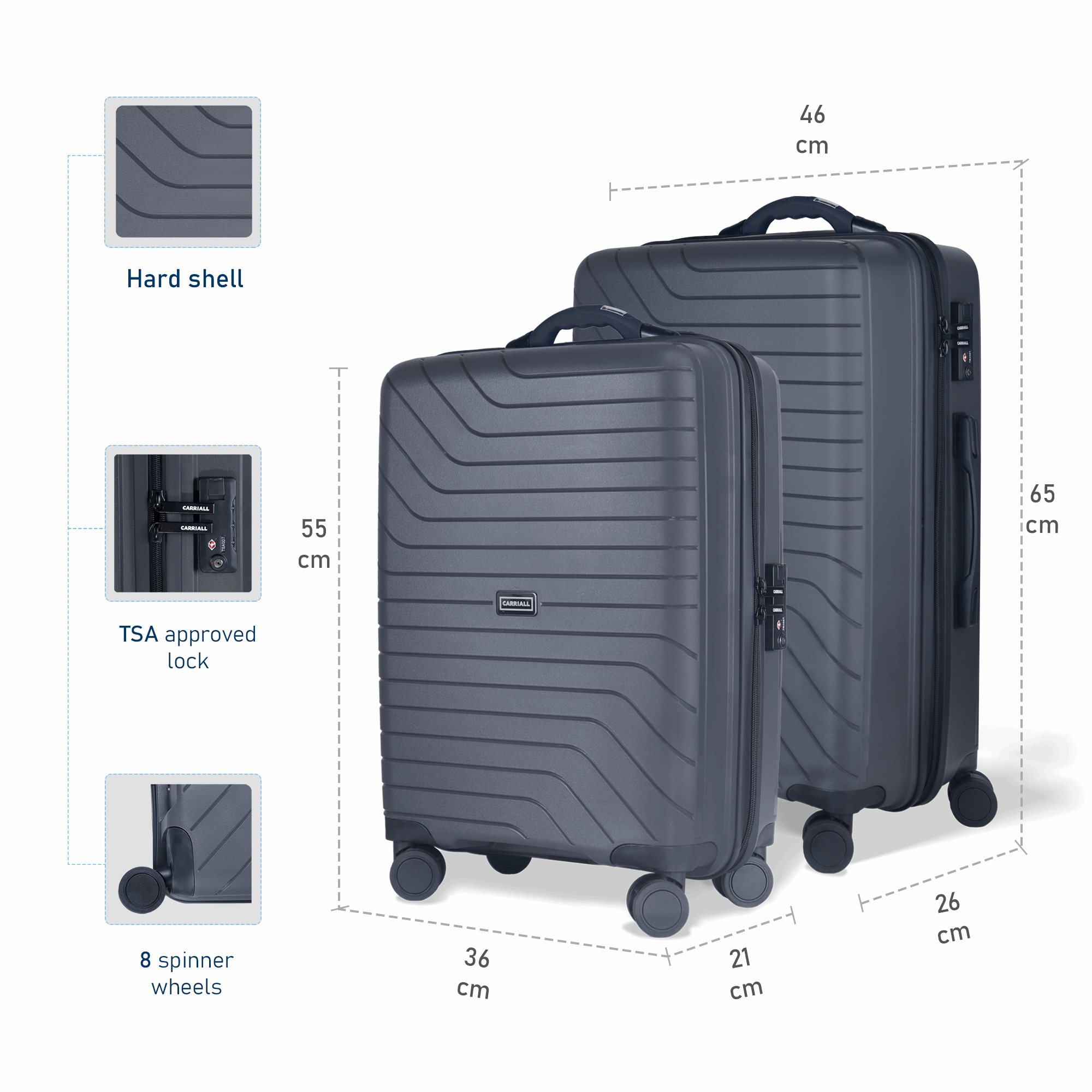 Groove Smart Luggage set of 2