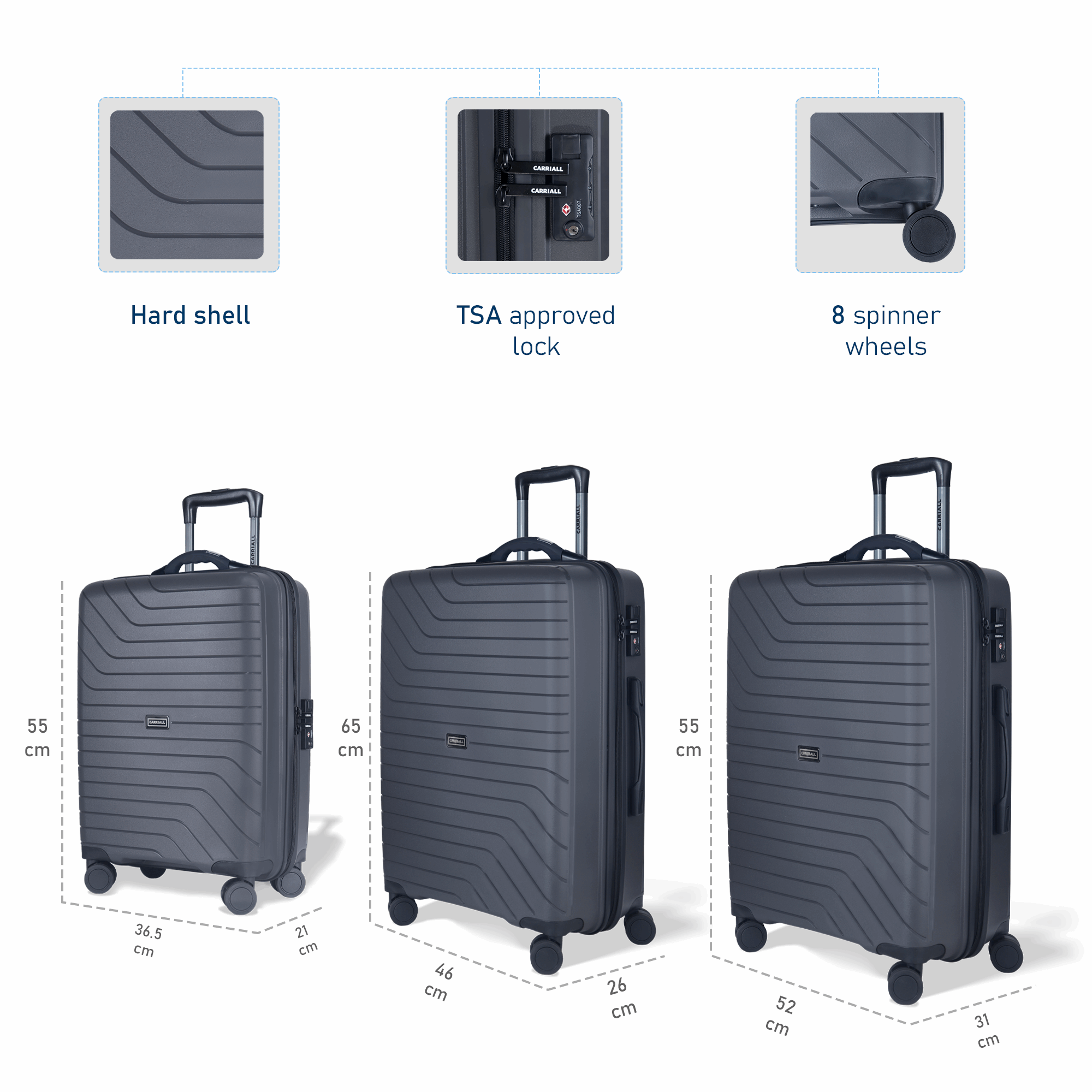 Groove Smart Luggage set of 3