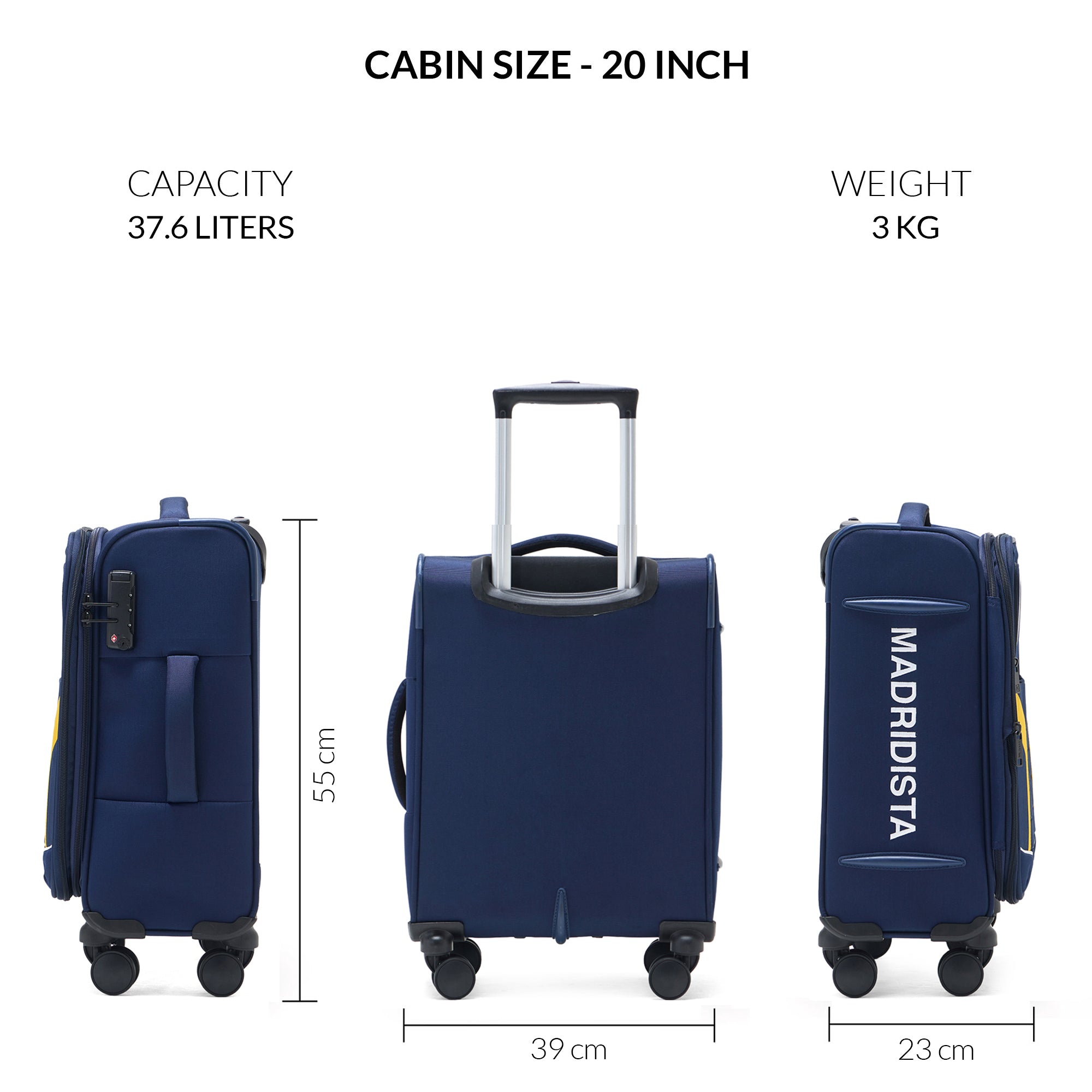 Carriall Official Real Madrid - Crown Luggage