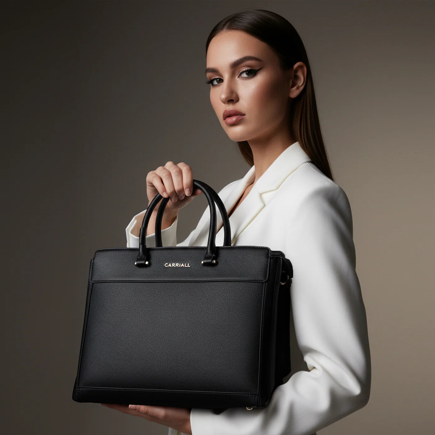 carriall black minimalist handbag for women 