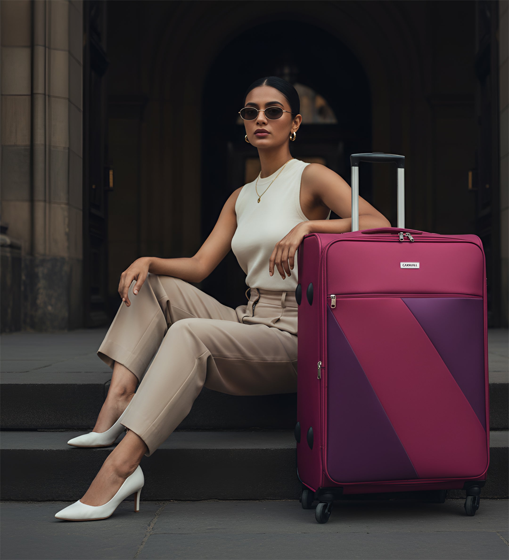ACE Large Luggage, spacious travel luggage with secure lock system