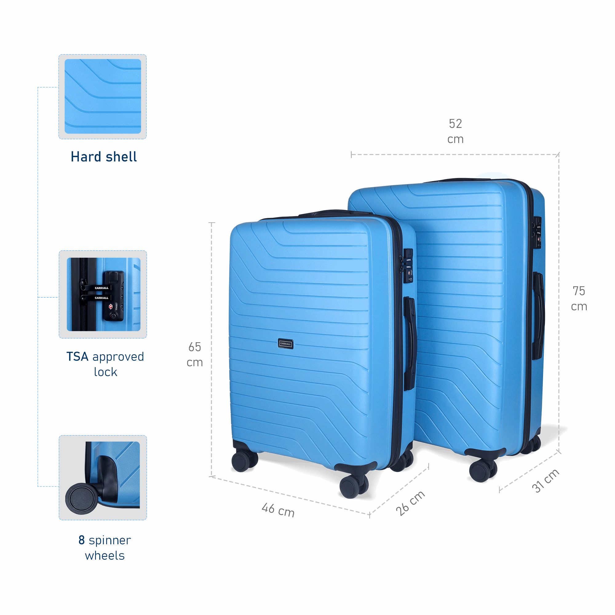 Groove Luggage set of 2