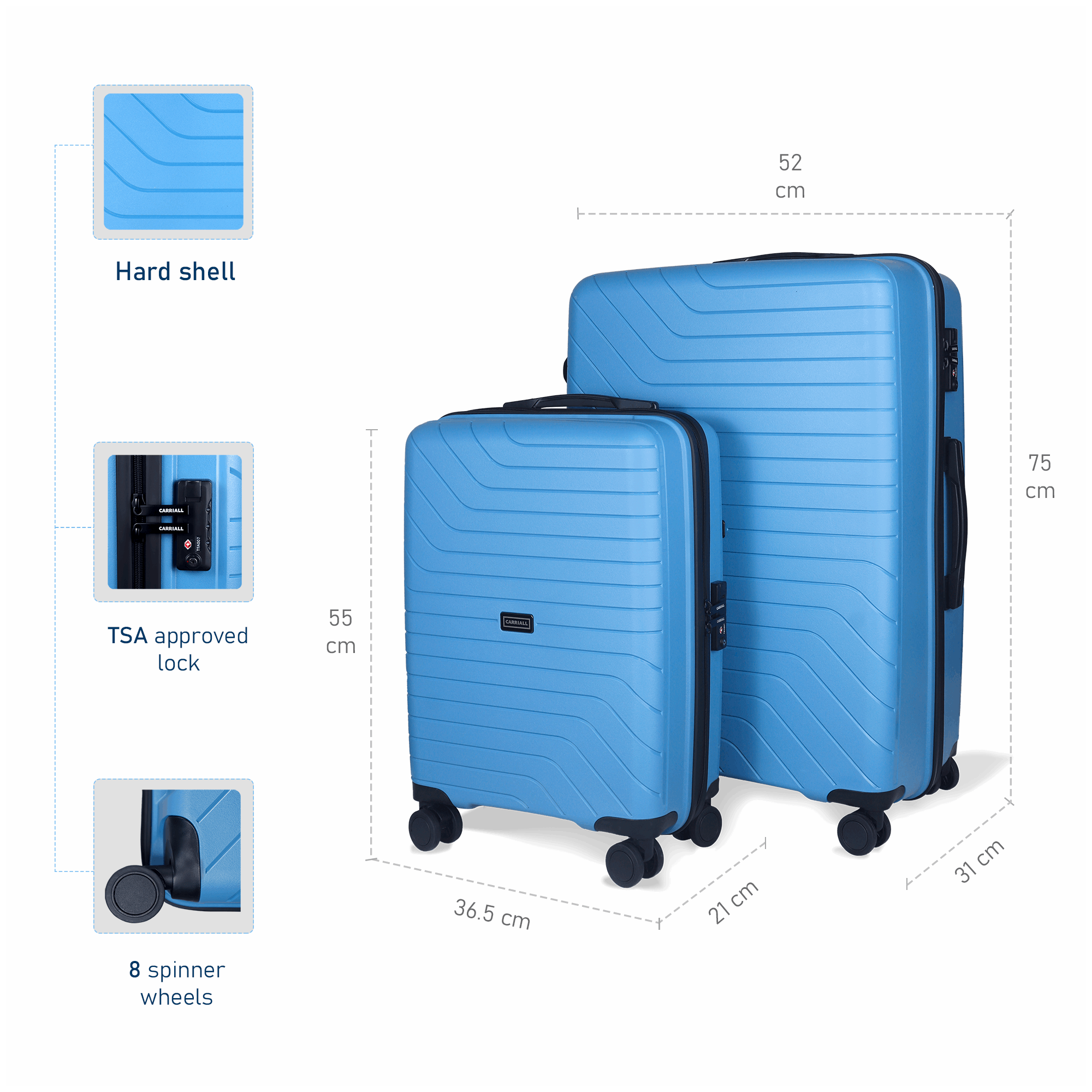 Groove Luggage set of 2