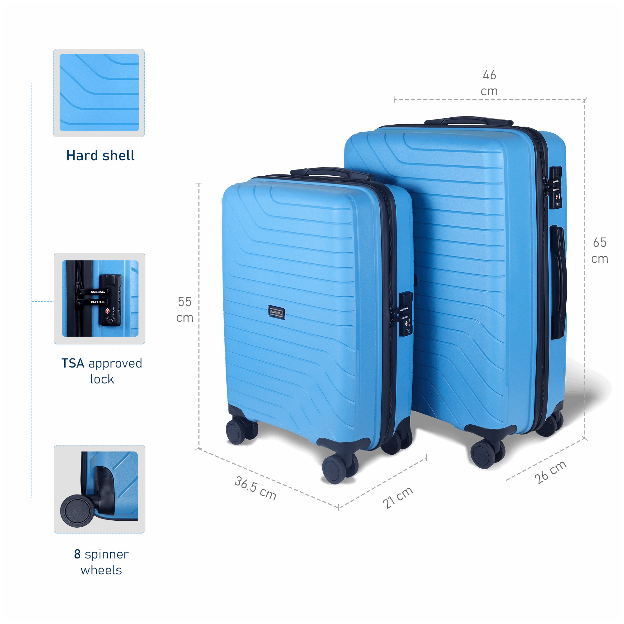 Groove Luggage set of 2