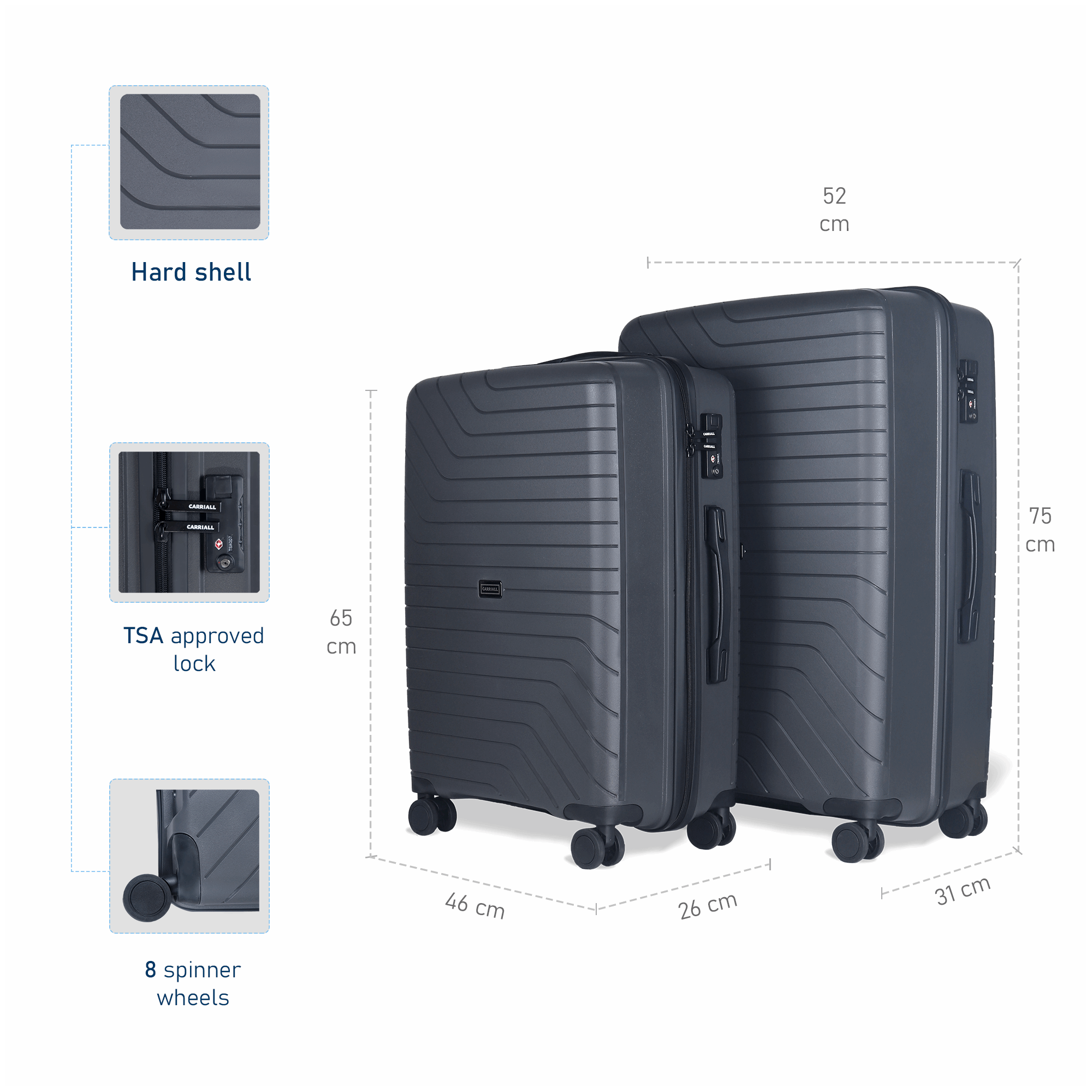 Groove Luggage set of 2