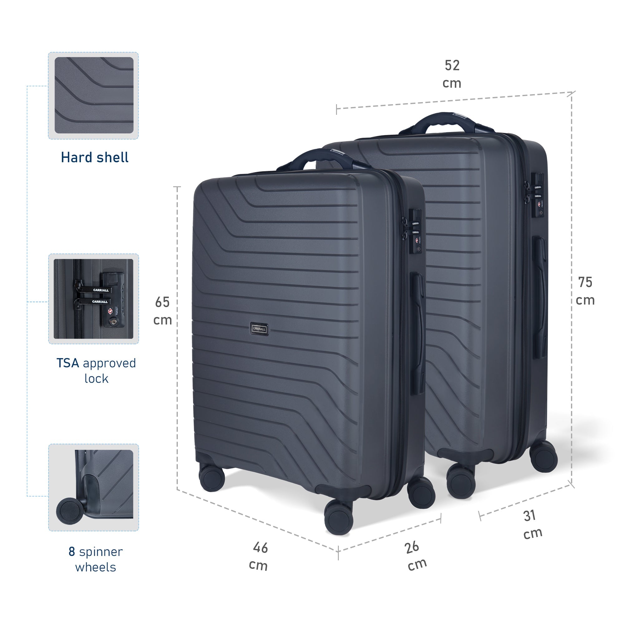 Groove Smart Luggage set of 2