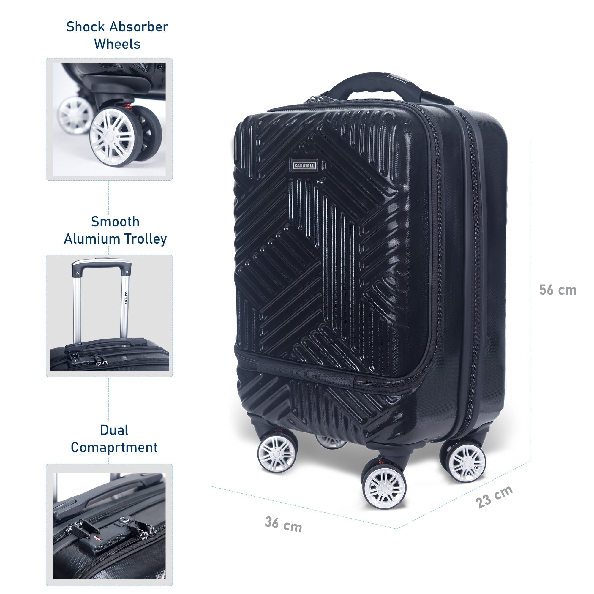 Source Luggage weight scale travelling trolly travel bags with tracker  suitcase with usb charging 24 inch Luggage sets on m.